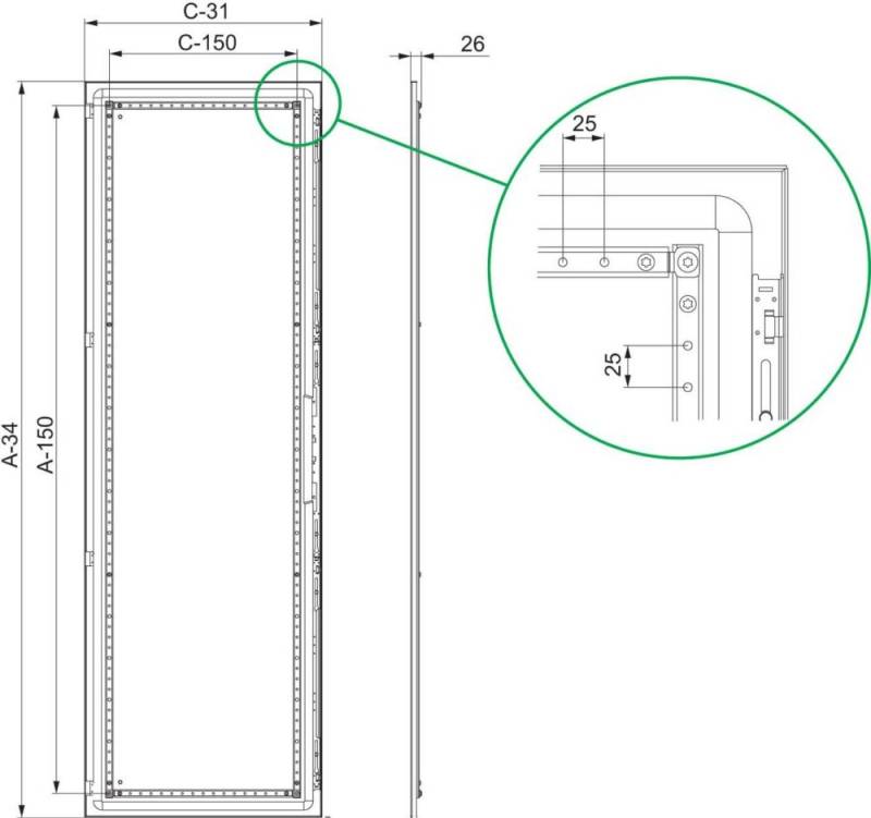 Schneider Electric Volltür SF NSYSFD206 von Schneider Electric
