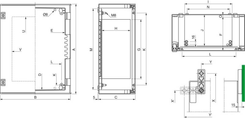 Schneider Electric Wandschrank NSYPLM54G von Schneider Electric