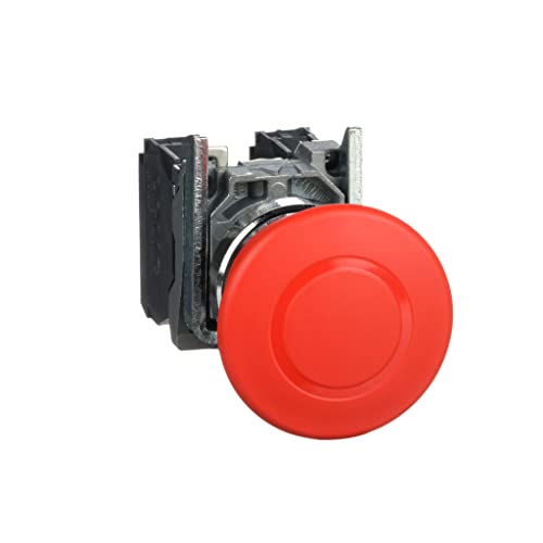 Schneider Electric XB4BT845 Not-Aus/Not-Halt-Schalter, Harmony XB4, Metall, 22mm, rot, Pilz 40mm, Zugentriegelung, 1S+1Ö Schneider Electric XB4BT845 Not-Aus/Not-Halt-Schalter, Harmony XB4, Metall, 22mm, rot, Pilz 40mm, Zugentriegelung, 1S+1Ö von Schneider Electric