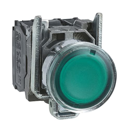 Schneider Electric XB4BW33M5 Leuchtdrucktaster, Harmony XB4, Metall, 22mm, grün, unbeschriftet, universelle LED, glatte Kalotte, 1S+1Ö, 230-240V AC Schneider Electric XB4BW33M5 Leuchtdrucktaster, Harmony XB4, Metall, 22mm, grün, unbeschriftet, universelle LED, glatte Kalotte, 1S+1Ö, 230-240V AC von Schneider Electric