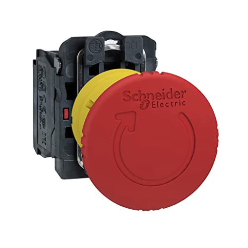 Schneider Electric XB5AS8442 Not-Aus/Not-Halt-Schalter, Harmony XB5, Kunststoff, Drehentriegelung, 22mm, Pilz 40mm, 1Ö Schneider Electric XB5AS8442 Not-Aus/Not-Halt-Schalter, Harmony XB5, Kunststoff, Drehentriegelung, 22mm, Pilz 40mm, 1Ö von Schneider Electric