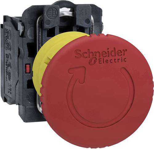 Schneider Electric XB5AS8442 Not-Aus-Taster Frontring Metall, mit NOT-Aus-Schalter, rund, rückstell von Schneider Electric