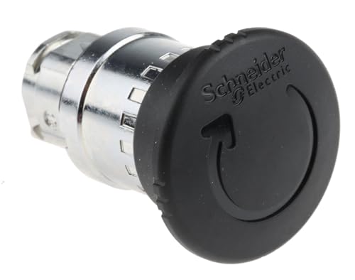 Schneider Electric ZB4BS52 Pilzdrucktaster, Frontelement, Harmony XB4, Metall, 22mm, schwarz, Pilz 40mm, Drehentriegelung Schneider Electric ZB4BS52 Pilzdrucktaster, Frontelement, Harmony XB4, Metall, 22mm, schwarz, Pilz 40mm, Drehentriegelung von Schneider Electric