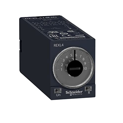 Schneider Electric Zelio Time REXL4TMF7 Modulares Zeitrelais, Einschaltverzögerung, 5 A, 4 Wechsler, 0,1 Sek. bis 100 Std., 120 V AC von Schneider Electric