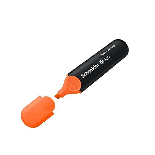 Schneider Schreibgeräte Textmarker Job, nachfüllbar, orange, 1 Stück (1er Pack) von Schneider