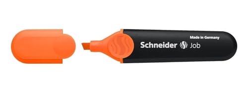 Schneider Schreibgeräte Textmarker Job, nachfüllbar, orange, 1 Stück (1er Pack) von Schneider Electric