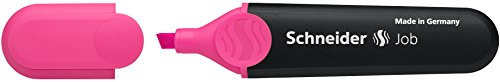 Schneider Schreibgeräte Textmarker Job, nachfüllbar, rosa, 1 Stück (1er Pack) von Schneider Electric