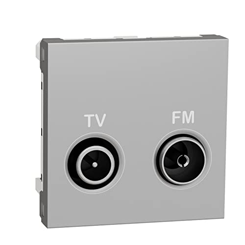 Unica – TV + FM – einzeln – 2 Mod – Aluminium – Mecha nur von Schneider Electric