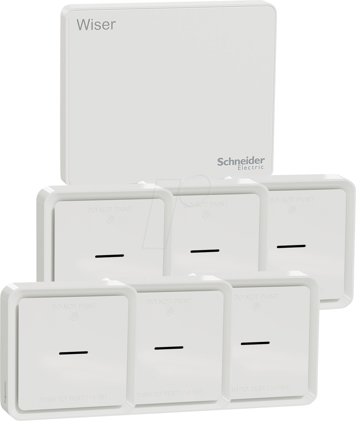 WISER SICHER2 - Wiser Smart Home Starter Set Sicherheit, 6 Rauchmelder von Schneider Electric