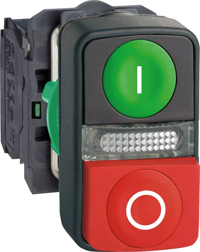 XB5AW73731B5 - Doppeldrucktaster, Harmony XB5, Kunststoff, beleuchtet, 1S + 1Ö von Schneider Electric