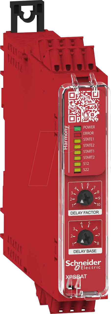 XPSBAT12A1AC - Sicherheitsrelais, 2 Funktionen, 1 Kreis, 2S + 1Sv, SIL 3 von Schneider Electric