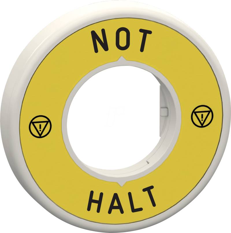 ZBY9W2M230 - Schild für Not-Aus/Not-Halt, 1 LED rot, 230V, NOT-HALT von Schneider Electric