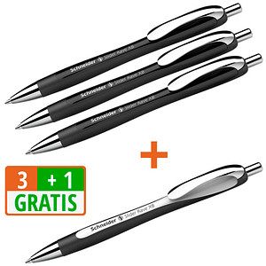 3 + 1 GRATIS: Schneider Kugelschreiber Slider Rave XB schwarz, Schreibfarbe: blau, 3 St. + GRATIS 1 Slider Rave XB schwarz 3 + 1 GRATIS: Schneider Kugelschreiber Slider Rave XB schwarz, Schreibfarbe: blau, 3 St. + GRATIS 1 Slider Rave XB schwarz von Schneider