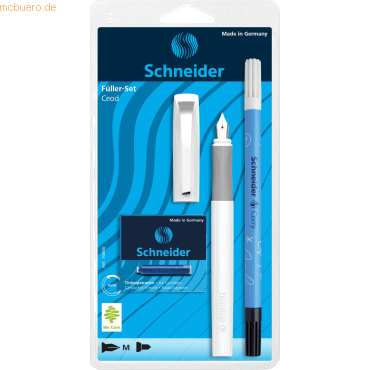 5 x Schneider Füllhalter Ceod Classic weiß + 6 TP blau / Tintenlöscher 5 x Schneider Füllhalter Ceod Classic weiß + 6 TP blau / Tintenlöscher von Schneider
