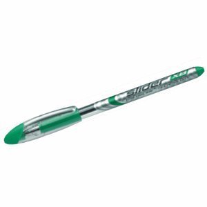 Kugelschreiber Slider Basic grün, mittelgroß mit ViscoGlide-Ink System 2 Stück von Schneider von Schneider