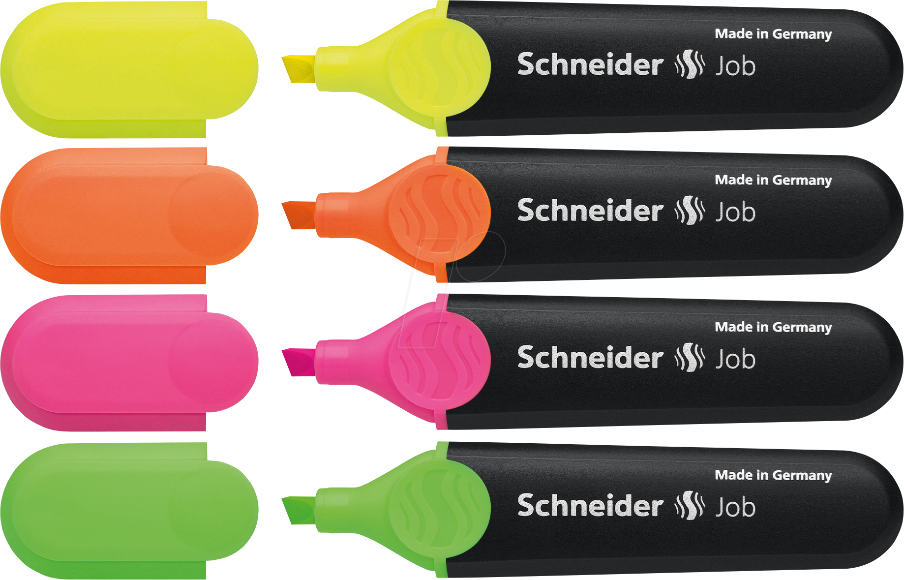 MARKER 150X4 - 4-er Set Textmarker, orange/gelb/grün/rose von Schneider