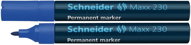MARKER 230 BL - Permanentmarker, blau von Schneider