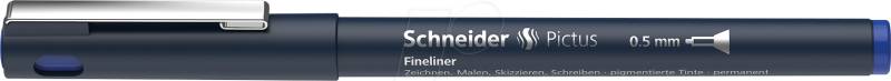 SCHNEIDER 197503 - Fineliner, 0,5 mm, blau von Schneider