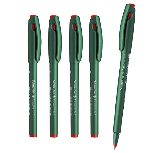 SCHNEIDER 5 Stück Filzstifte Topwriter 147 mittlere Spitze 0,6 mm rot SCHNEIDER 5 Stück Filzstifte Topwriter 147 mittlere Spitze 0,6 mm rot von Schneider