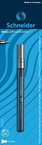 SCHNEIDER Schreibgeräte Lackmarker Maxx 271, 1-2 mm, silber, 1er Blisterkarte von Schneider