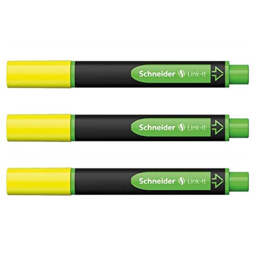 SCHNEIDER Textmarker Link-It, gelb, 3 Stück von Schneider