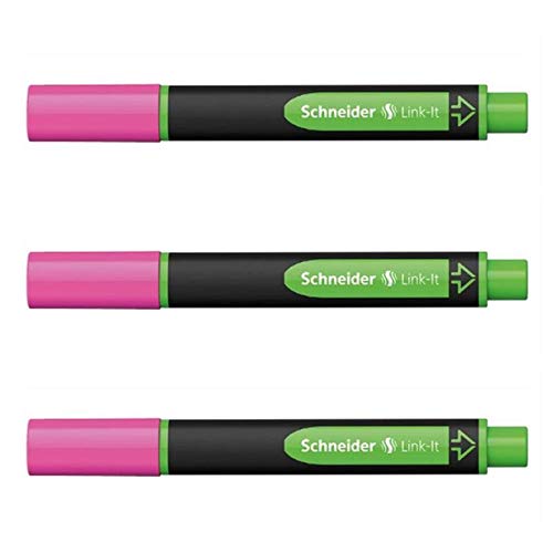 SCHNEIDER Textmarker Link-It Pink, 3 Stück von Schneider
