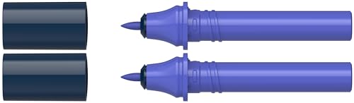 Schneider 040 Paint-It Twinmarker Patronen (Round Tip - Rund, farbintensive Tinte auf Wasserbasis, für die Anwendung auf Papier, > 95% recycelter Kunststoff) 2 Stück, blue 025 von Schneider