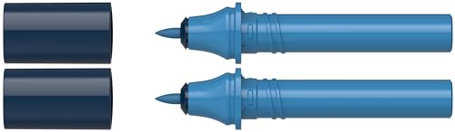 Schneider 040 Paint-It Twinmarker Patronen (Round Tip - Rund, farbintensive Tinte auf Wasserbasis, für die Anwendung auf Papier, > 95% recycelter Kunststoff) 2 Stück, midnight blue 020 von Schneider