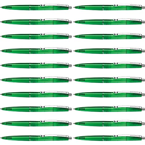 Schneider 132004 K20 Icy Colours Kugelschreiber (Schreibfarbe: grün, Mittel, dokumentenecht) 20er Pack, grün von Schneider