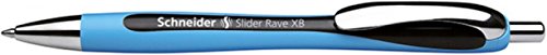 Schneider 132501 Slider Rave Kugelschreiber mit Viscoglide-Technologie, Schwarz, 1 Stück von Schneider