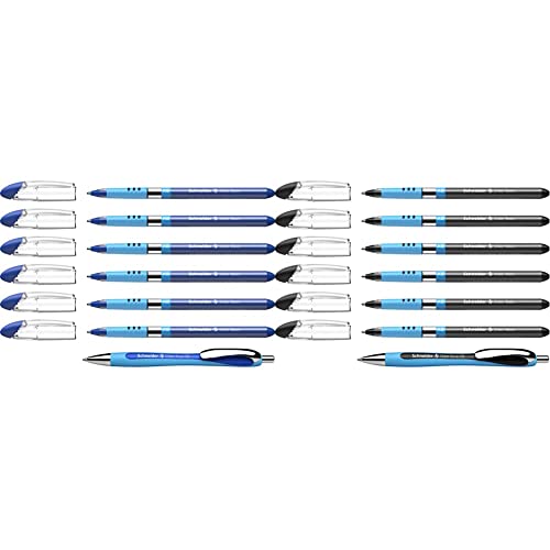 Schneider 151277 Slider Basic XB 6 Stück und 1x Slider Rave XB Kugelschreiber mit Etui, blau & 151276 Slider Basic XB 6 Stück und 1x Slider Rave XB Kugelschreiber mit Etui, Schreibfarbe schwarz Schneider 151277 Slider Basic XB 6 Stück und 1x Slider Rave XB Kugelschreiber mit Etui, blau & 151276 Slider Basic XB 6 Stück und 1x Slider Rave XB Kugelschreiber mit Etui, Schreibfarbe schwarz von Schneider