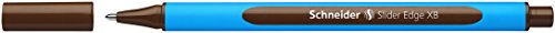 Schneider 152207 Schreibgeräte Kugelschreiber Slider Edge, Kappenmodell, XB, braun, Schaftfarbe: cyan-braun, 1-er Pack von Schneider