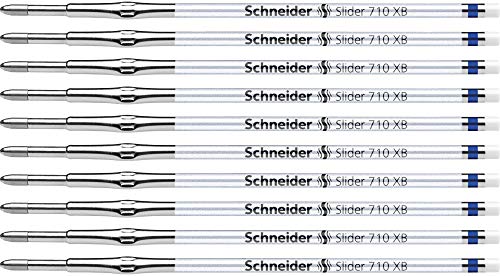 Schneider 171003 Slider 710 Kugelschreibermine (ViscoGlide-Technologie, Strichbreite XB) 10 Stück blau von Schneider