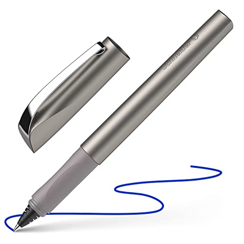 Schneider 186221 Ceod Shiny Tintenroller (Rechts- und Linkshänder, Strichstärke M, inkl. Tintenpatrone Königsblau) Graphite von Schneider