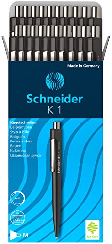 Schneider 3151 K 1 Druckkugelschreiber (M, dokumentenecht) 20er Packung, schwarz von Schneider