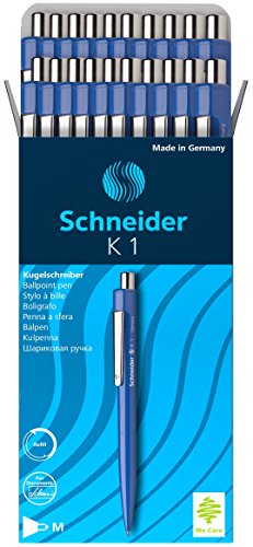Schneider 3153 K 1 Druckkugelschreiber (M, dokumentenecht) 20er Packung blau von Schneider