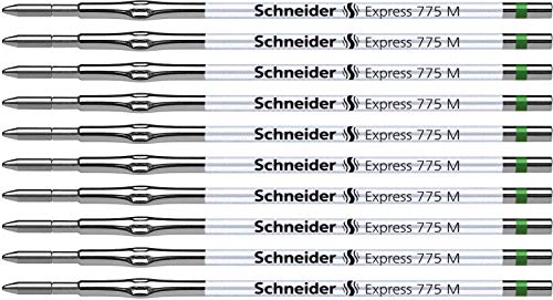 Schneider 7764 Express 775 M Kugelschreiber Mine (dokumentenecht) 10er Packung, grün von Schneider