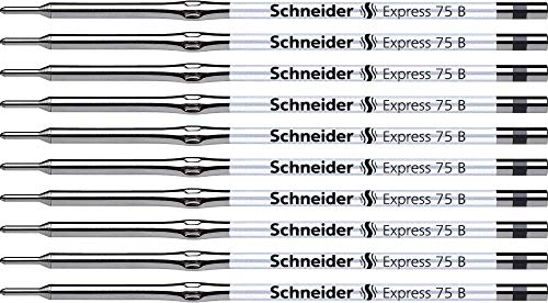 Schneider Express 75 B Kugelschreiber Mine (dokumentenecht) 10er Packung schwarz von Schneider