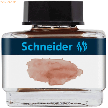 Schneider Füllhaltertinte pastell Glas 15ml cognac von Schneider
