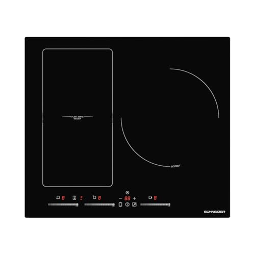 Schneider Induktionsplatte, 3 Zonen, 60 cm, 7400 W, Schwarz, SCTI6031N5/1 von Schneider
