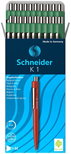 Schneider K1-3154 Druckkugelschreiber (M, dokumentenecht) 20er Pack, Grün von Schneider