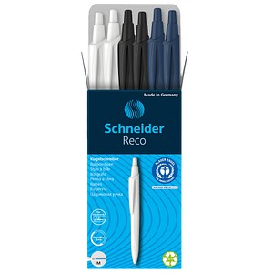 Schneider Kugelschreiber Reco farbsortiert Schreibfarbe blau, 6 St. von Schneider