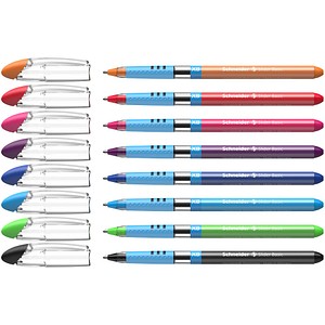 Schneider Kugelschreiber Slider Basic farbsortiert Schreibfarbe farbsortiert, 8 St. von Schneider