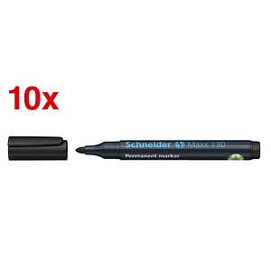 Schneider Maxx 130 Permanentmarker schwarz 1,0 - 3,0 mm, 10 St. von Schneider