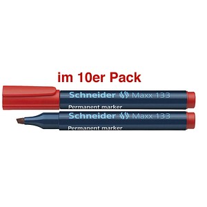 Schneider Maxx 133 Permanentmarker rot 1,0 - 4,0 mm, 10 St. von Schneider