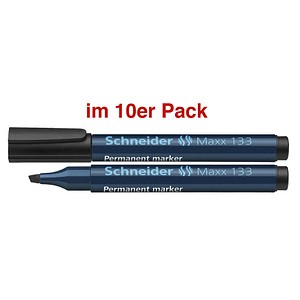 Schneider Maxx 133 Permanentmarker schwarz 1,0 - 4,0 mm, 10 St. von Schneider