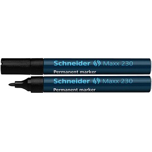 Schneider Maxx 230 Permanentmarker schwarz 1,0 - 3,0 mm, 10 St. von Schneider