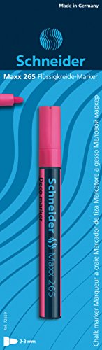 Schneider Maxx 265 Kreidestift (2-3 mm Strichstärke, feucht abwischbar, wasserbasiert, geruchsneutral) rosa von Schneider