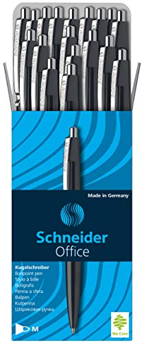 Schneider Office Kugelschreiber (Schreibfarbe: schwarz, Strichstärke M, dokumentenecht) 50er Packung schwarz von Schneider