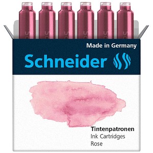 Schneider Pastell Tintenpatronen für Füller Rose 6 St. von Schneider